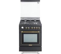 De Longhi PEMA 664 C ED Cuisinière à Gaz avec Four Électrique 60x60 cm Anthracite