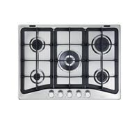 Delonghi Pfi57Gh Piano De Cuisson 70Cm 5 Brûleurs Ligne Slim Fonte Inox