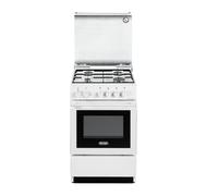 DE LONGHI SESW554NED Cuisine 50x50cm Blanc Four Électrique 4 Feux + Couvercle