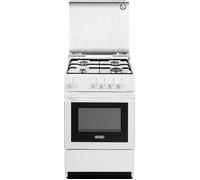 De Longhi Sgw554Gnn Cuisine 50x50x85 Cm Blanc Four À Gaz 4 Brûleurs