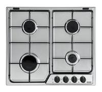 De Longhi YAF46ASV Table de Cuisson Gaz 60CM 4 Feux Commandes Avant Inox