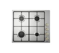 De Longhi Ylg60L Piano De Cuisson 4 Brûleurs Grilles Émaillées Acier Inox