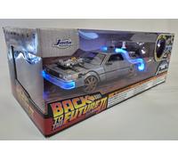 Jada Toys Voiture miniature 1:24 Time Machine BTTF 3B Gris Hollywood Rides