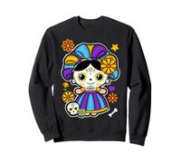 De Los Muertos La Catrina Day of The Dead Rose Sugar Skull Sweatshirt