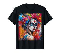 De Los Muertos La Catrina Day of The Dead Sugar Skull Women T-Shirt