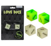 Dés de l'Amour Glow in the Dark Set - Version en anglais