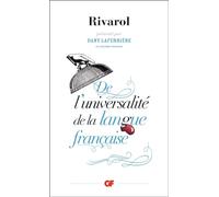 De l'universalité de la langue française