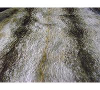 DE LUXE Animal Faux Fourrure Tissu Matière BRUN LOUP - Marron, 1/8Mtr - 50cmx37cm