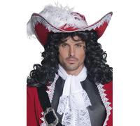 De Luxe Authentique Professionnel Qualité Chapeau Pirate Hommes Rouge Accessoire