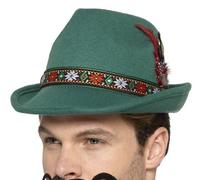 De Luxe Bavarois Déguisement Trenker Chapeau Oktoberfest German Vert Par Smiffys
