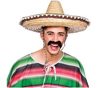 De Luxe Chapeau Sombrero Mexicain Adultes Mexico Bandit Déguisement Paille Neuf