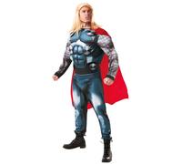 De Luxe Thor Déguisement Hommes + Perruque Avengers Marvel Bd Superhéros Adulte