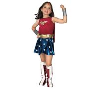 Rubies- Deluxe Wonder Woman Déguisement pour Enfant, 882312_M, Rouge, M