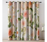 de LuxeRoses Romance FleursSimple Thermiques Rideaux à Oeillets Élégant pour Chambre à Coucher Salon(2 x 117 x 183) de LuxeRose Vert