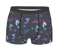 De Magnifiques Sirènes Colorées Boxer Briefs Ajustés Caleçon Anti-Irritation Caleçons pour Hommes Sports Quotidien M