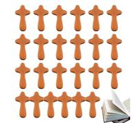 de main - 2,36 pouces petite en bois prière décoration en bois | Porte-clés poignée en pin | Mini cadeau religieux pour couleur bois marron chrétien. pin, 1 ou 24 pièces.