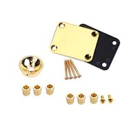 de manche de guitare en métal, Joint de col rond, de arrière avec vis pour guitare électrique, pièces de basse, Kits de remplacement