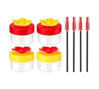 De mangeoire pour Observation des Oiseaux sur la terrasse, Ensemble de réservoir de Fleurs pour colibris, 4 Pots d ' Alimentation Transparents, Structure supérieure torsadée Rechargeable, Ensemble