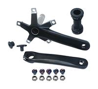 de manivelle de vélo, 152 mm 165 mm en d'aluminium pour pédalier à Vitesse Unique, pièces de réparation de vélo BCD 130 mm pour VTT, vélo, Manivelle 165mm et BB