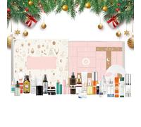 de maquillage de Noël - Calendrier de compte à rebours de 1,89 pouces pour la célébration des fêtes, décoration festive avec ensemble de cadeaux de beauté, fournitures d'ornement pour, le