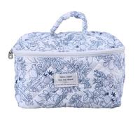 De Maquillage Matelassé De Capacité Fleur Fleur Cosmetic Toitrage Handbag Handing Rangement Base pour Les Femmes Cosmétique Matelassé