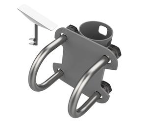 de mât d'antenne - Poteau Satellite réglable, de Montage Uclamp Solide, en Acier résistant aux intempéries, Solution de Montage Stable | Parfait pour la Configuration de Bateau