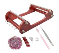 de Métier à Tisser de Perles en Bois avec Fils, Machine à Tricoter pour Bricolage de Bracelets et Boucles d'oreilles