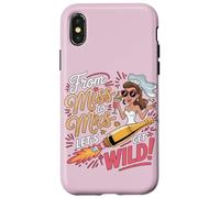 De Miss à Mrs Lets Get Wild Bachelorette Party Coque pour iPhone X/XS