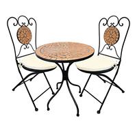 De Mobilier de jardin Table de jardin chaises Mosaïque Bistro Set de table 5 pièces