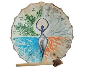 de musique spirituelle - de sonore ethnique, peau de en cuir portable, poignée ergonomique et confortable | Instrument de Rythme Sacré Pour Cérémonies de Chant de Rela