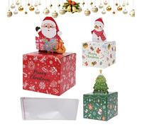 De Noël - 3 Pièces, Support Festif, Amusante Pour Les Vacances | Comprend 90 Sacs Transparents Avec Un Design Amusant À Faire Soi-même, Un Coffret Cadeau