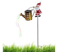 De Noël À L'énergie Solaire,Arrosoir LED Avec Père Noël,Arrosoir De Père Extérieur Décoratif | Pour Les Fêtes D'hiver Jardin Cour Patio Paysage Pelouse Avenue