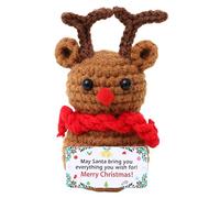 de Noël au Crochet, décorations de Table de Noël | Beau Support émotionnel Décorations de Noël d'intérieur au Crochet | Petites décorations de Bureau Figurines Decoraz