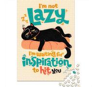 De Noël Black Cat Waiting for Inspiration Puzzle en Bois, 1000 pièces | Pour un Noël sans écran : Puzzle adulte 1000 pièces ; pour les moments tranquilles entre Noël et le Nouvel An.