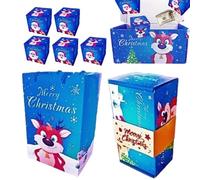 de Noël, boîtes à trésorerie pliantes avec ressort pour Noël, sac vide pour biscuits, fête, anniversaire, mariage, bijoux, , femmes, hommes d'entreprise