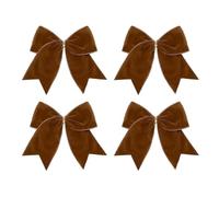 De Noël en Velours 4 Pièces De Décorations Charmantes | Nœud De Décoration Pour Arbre De Noël Pour La Couronne La Fenêtre L'Escalier La Maison Le Bureau Le Jardin La Fête Le