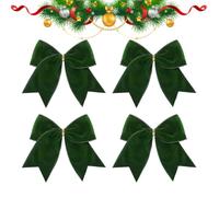 De Noël en Velours 4 Pièces De Décorations Charmantes | Nœuds Rustiques Pour Les Couronnes Pour La Couronne La Fenêtre L'Escalier La Maison Le Bureau Le Jardin La Fête Le