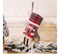 De noël Nouveau Style Creative Poupée Arbre De Noël Pendentif Décoration De Noël Chaussettes De Noël Sac Cadeau Pour La Décoration De Fête De Noël Multicolore G