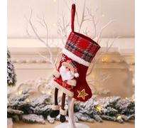 De noël Nouveau Style Creative Poupée Arbre De Noël Pendentif Décoration De Noël Chaussettes De Noël Sac Cadeau Pour La Décoration De Fête De Noël Multicolore G