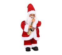 de Noël Père Noël Interactive | Père Noël avec tête tremblante fonctionnant sur Piles de 11,8 Pouces, Jouet électrique Amusant Qui Chante avec des Lunettes