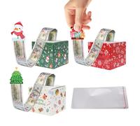 de Noël pour Argent - 3 Pièces Distributeur Ludique Festif avec 90 Sachets | Boîte pour Carte et Espèces,pour Adultes Amis Femmes Fête Anniversaire