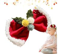 de Noël pour la coiffure clips rouges, accessoires de Noël pour cheveux | Clips nœud pour cheveux Pour les fêtes à thème de jeux de rôle ainsi que pour les fêtes