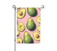 De nombreuses images d'avocat imprimées 30,5 x 45,7 cm Drapeau floral de jardin toutes saisons Décoration extérieure de cour épaisse pour pelouse Drapeau
