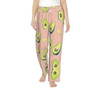 De nombreuses images d'avocat imprimées pantalon de pyjama en flanelle douce, pantalon de pyjama en coton, pour Noël et usage quotidien, Noir , 3XL