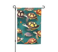 De nombreux animaux tortues de mer imprimés drapeaux de jardin de vacances 30,5 x 45,7 cm toutes saisons drapeau extérieur cour décoration pour patios