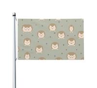 De nombreux drapeaux de jardin à motifs hérissons, drapeaux décoratifs double face, adaptés pour les pelouses, balcons, porches, etc.