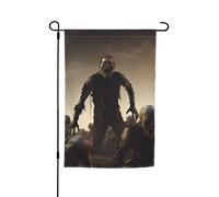 De nombreux drapeaux de jardin zombie pour l'extérieur 30,5 x 45,7 cm, drapeau de jardin saisonnier double face avec œillets, drapeau d'extérieur pour décoration de maison, toile de fond photo