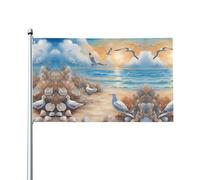 De nombreux drapeaux décoratifs en forme de mouettes mignonnes (0,9 x 1,5 m), durable et résistant à la lumière, drapeau de mariage, cour, anniversaire de mariage