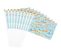 De nombreux petits avions de dessin animé Mini drapeau portable pour jeux de sport et festivals Décoration Drapeau de défilé 14 x 20,8 cm
