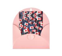De nombreux petits drapeaux canadiens imprimant des cartes avec enveloppes, boucle d'amour verticale vierge en papier perlé emballage de vacances